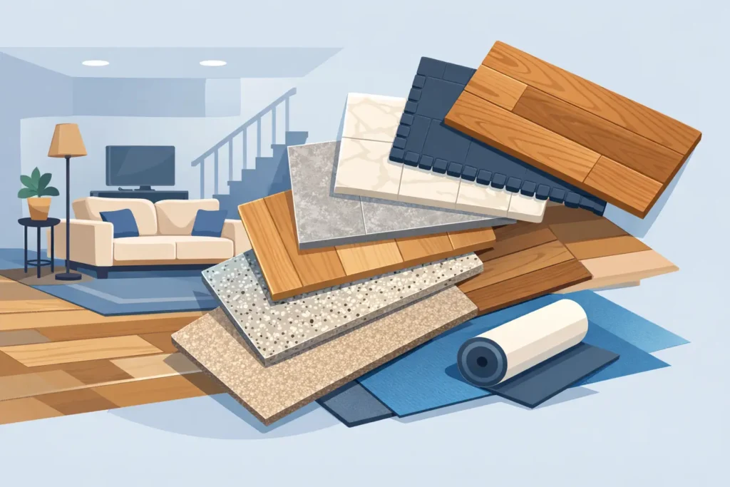 7 Best Basement Flooring Options