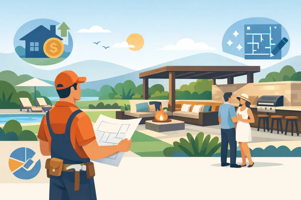 How an Outdoor Living Space Contractor Adds Value